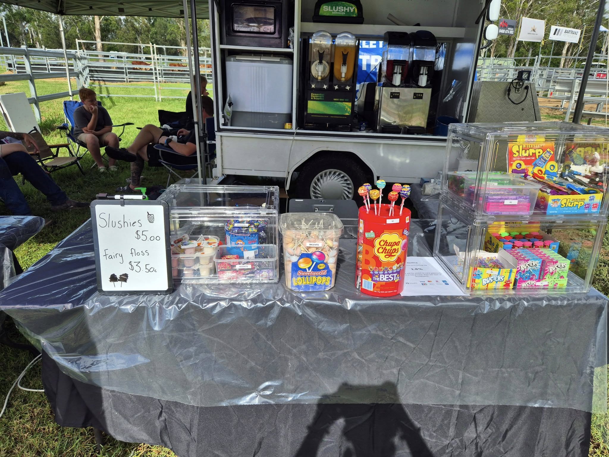 Creative Slushies trailer and sweets display